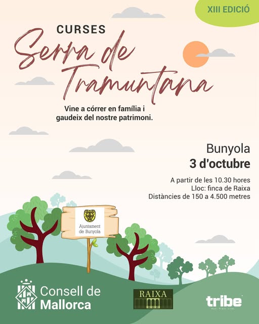 Afișul Curses Serra de Tramuntana la finca de Raixa din Bunyola