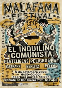 Posterul oficial MALAFAMA FESTIVAL din Sa Pobla