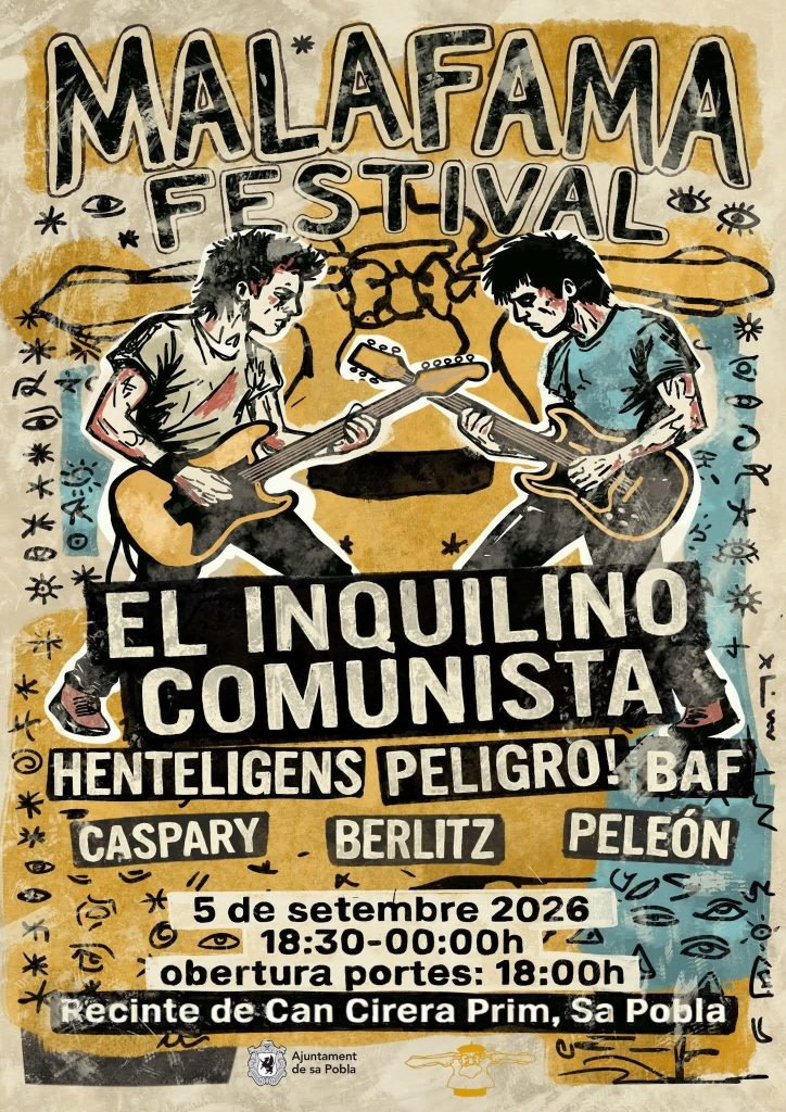 Posterul oficial MALAFAMA FESTIVAL din Sa Pobla