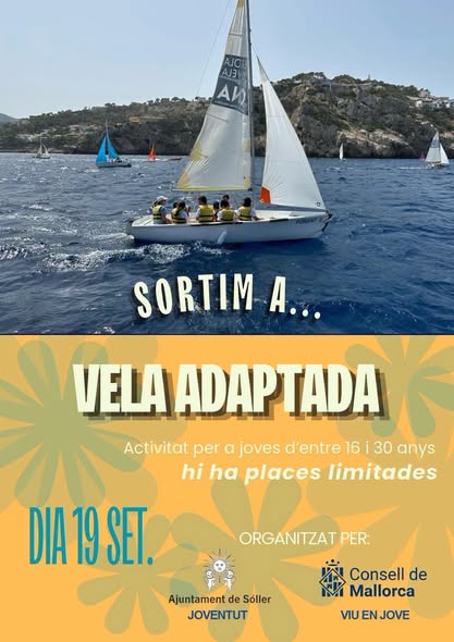 Afișul sesiunii de vela adaptată Viu en Jove