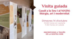 Panouri ale expoziției Gaudí a la Seu i al MASM din Catedrala Mallorca