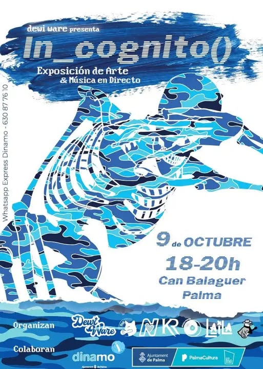 Afișul In_Cognito, expoziție de artă și muzică live la Can Balaguer, Palma